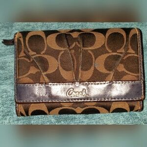 Coach Brown and Tan Women's Wallet